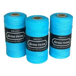NEW Pack (3)  Bakers Twine 100% Cotton 240 Yards, 4 PLY Blue USA Made String NWT